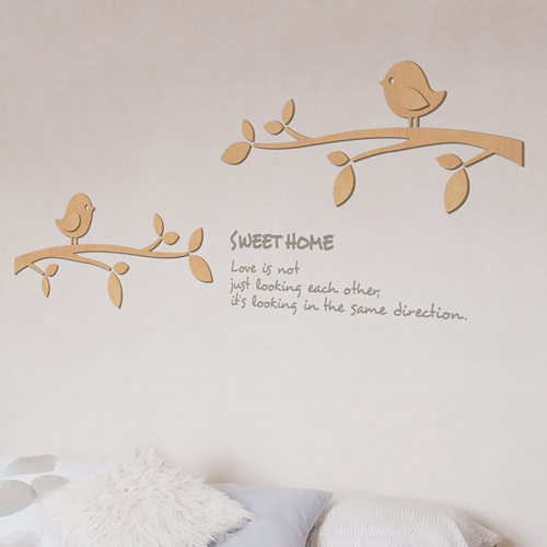 [우드스티커] 러브버드 (반제품)