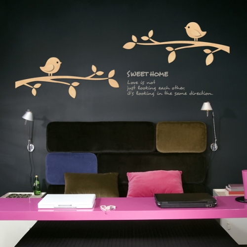 [우드스티커] 러브버드 (반제품)