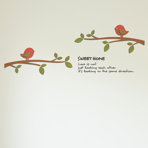 [우드스티커] 러브버드 (컬러완제품)