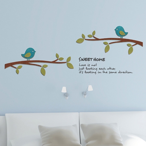 [우드스티커] 러브버드 (컬러완제품)