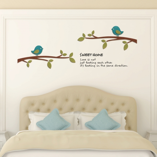 [우드스티커] 러브버드 (컬러완제품)