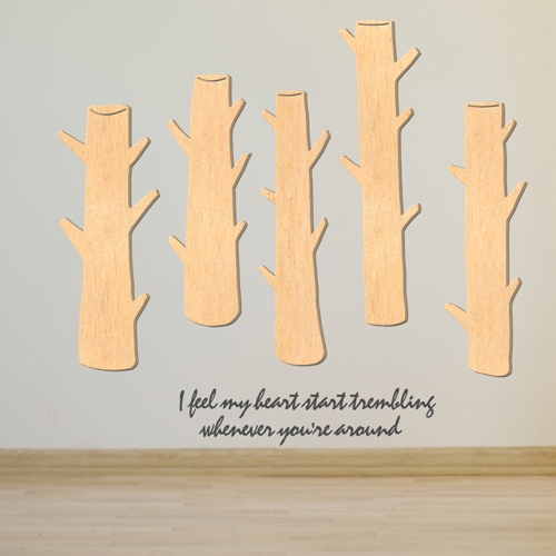 [우드스티커] 트리트리 (반제품) / 반제품(우드)+그레이(시트)