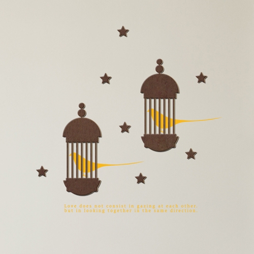 [우드스티커] 엔틱버드 (컬러완제품)