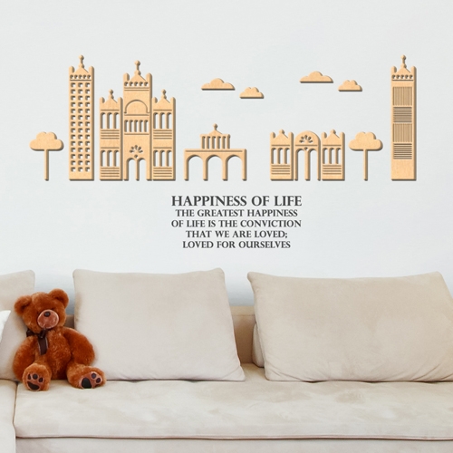 [우드스티커] 해피빌리지 (반제품)