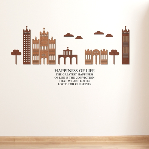 [우드스티커] 해피빌리지 (컬러완제품)