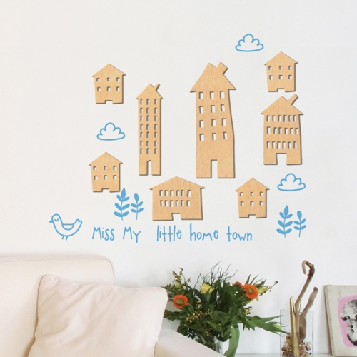 [우드스티커] 마이리틀홈타운 (반제품)