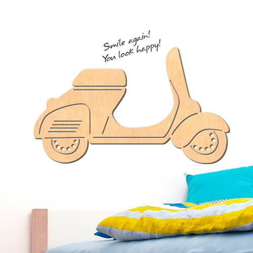 [우드스티커] 바이크 (반제품) / 반제품(우드)+그레이(시트)