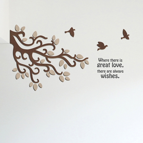 [우드스티커] 곱슬나무 (컬러완제품)