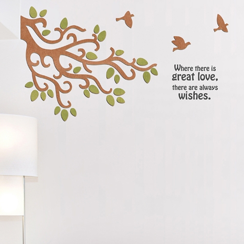 [우드스티커] 곱슬나무 (컬러완제품)