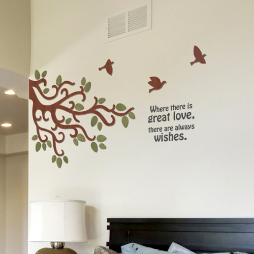 [우드스티커] 곱슬나무 (컬러완제품)