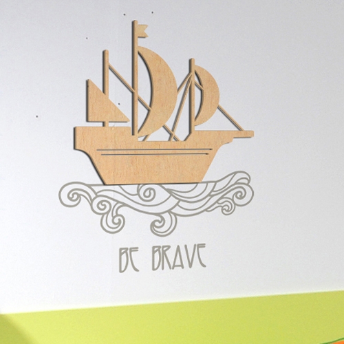 [우드스티커] 비브레이브 (반제품) / 반제품(우드)+라이트그레이(시트)