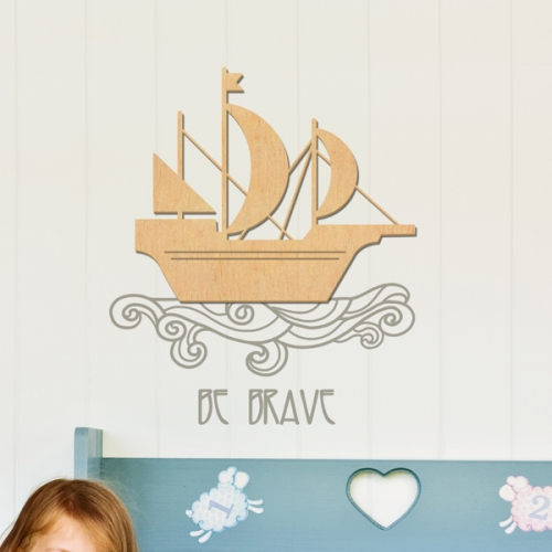 [우드스티커] 비브레이브 (반제품) / 반제품(우드)+라이트그레이(시트)