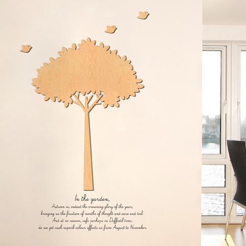 [우드스티커] 우든트리 (반제품) / 반제품(우드)+그레이(시트)