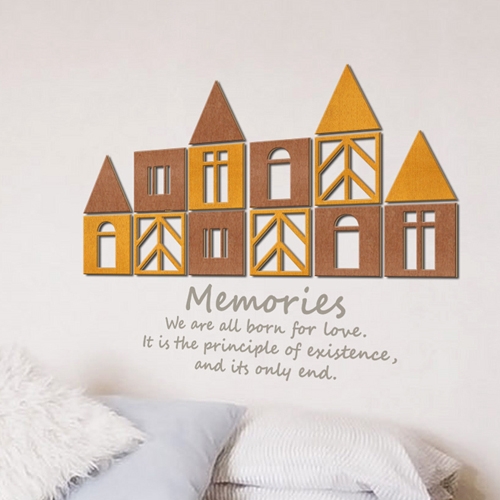 [우드스티커] 블록하우스 (컬러완제품)