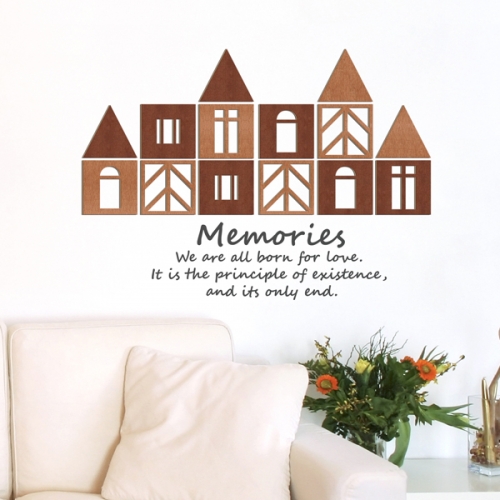 [우드스티커] 블록하우스 (컬러완제품)