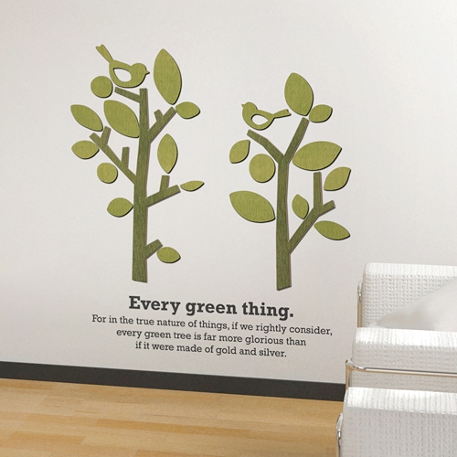 [우드스티커] 귀여운나무 (컬러완제품)