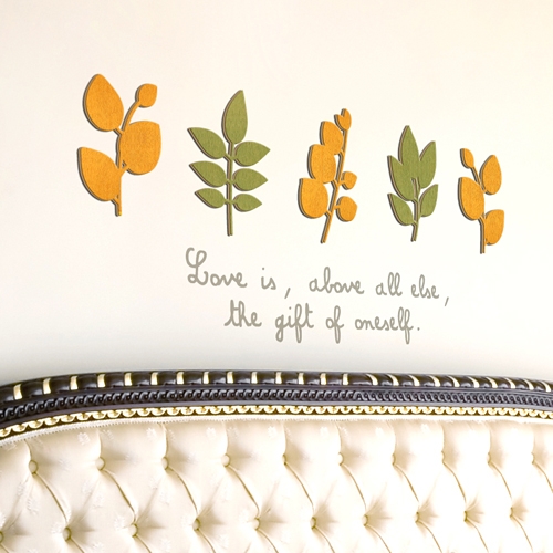 [우드스티커] 작은잎 (컬러완제품)