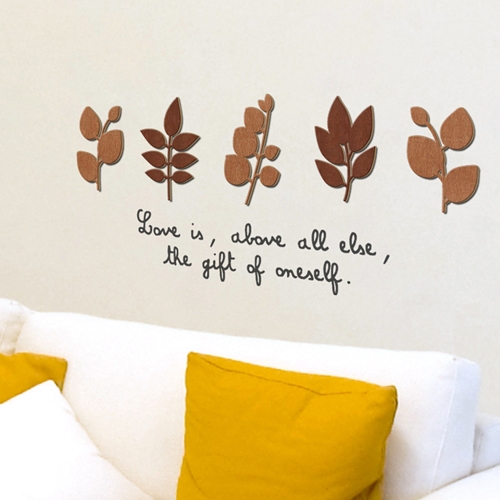 [우드스티커] 작은잎 (컬러완제품)