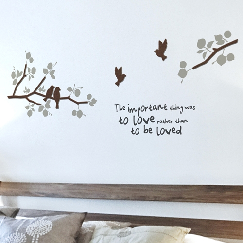 [우드스티커] 새와나무가지 (컬러완제품)