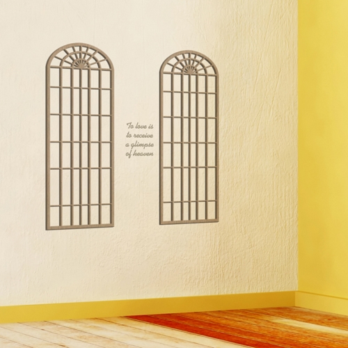 [우드스티커] 엔틱창문 (컬러완제품)