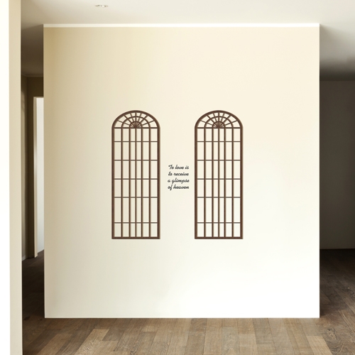 [우드스티커] 엔틱창문 (컬러완제품)