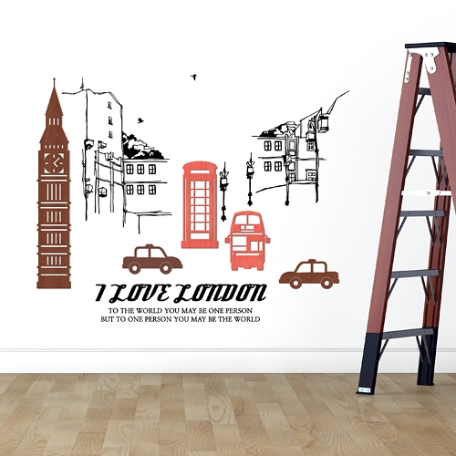 [우드스티커] 런던여행 (컬러완제품)