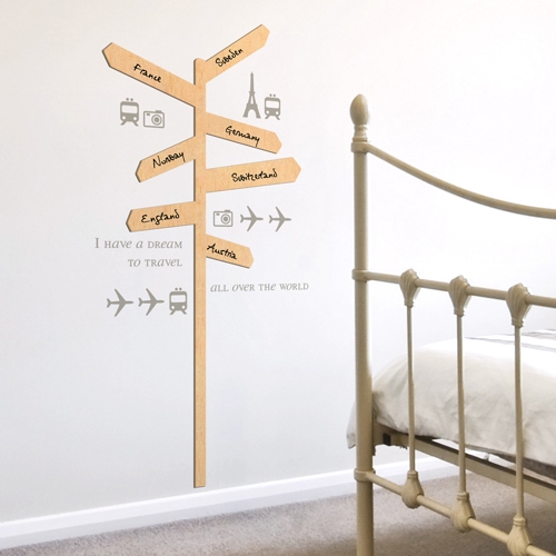 [우드스티커] 표지판 (반제품)/ 반제품(우드)+라이트그레이(글자)