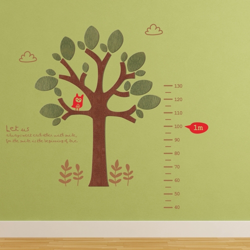 [우드스티커] 나무키재기 (컬러완제품)