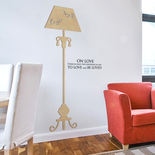 [우드스티커] 장스탠드 (반제품)/ 반제품(우드)+그레이(글자)