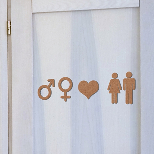 [우드스티커] 남녀아이콘 (컬러완제품)