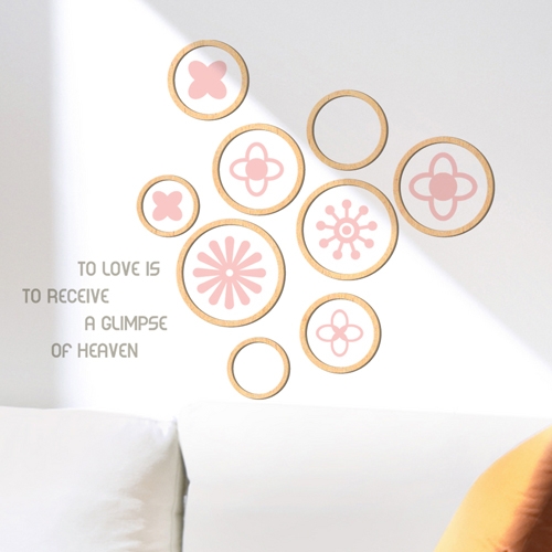 [우드스티커] 플라워라운드 (반제품)/[우드스티커] 플라워라운드 (반제품)