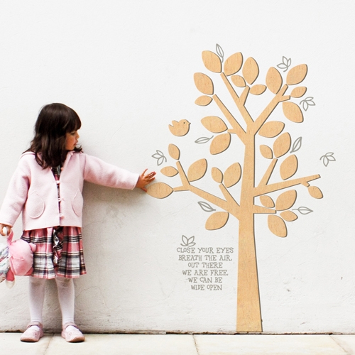 [우드스티커] 동화같은나무 (반제품)/ 반제품(우드)+라.그레이(시트)