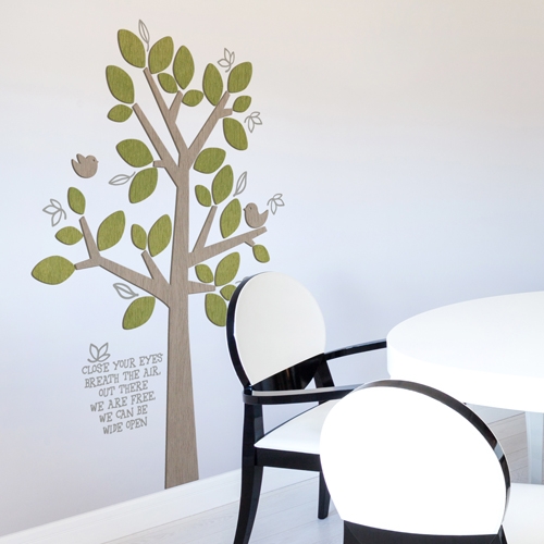 [우드스티커] 동화같은나무 (컬러완제품)