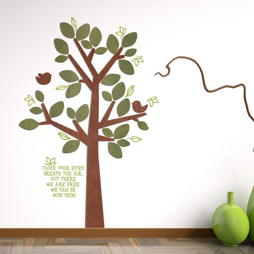 [우드스티커] 동화같은나무 (컬러완제품)