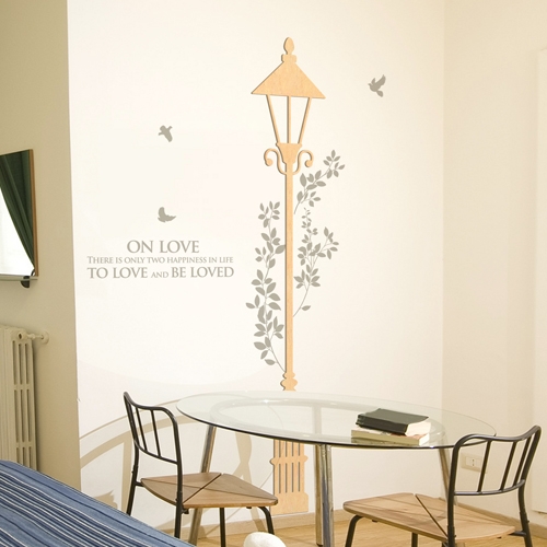 [우드스티커] 가로등 (반제품)/ 반제품(우드)+라.그레이(시트)