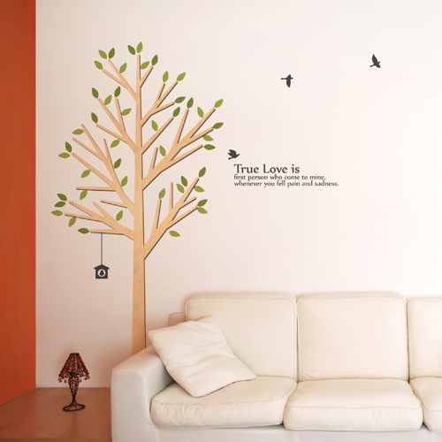 [우드스티커] 심플한가지나무 (반제품)/ 반제품(우드)+라.올+올리브+그레이