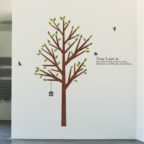 [우드스티커] 심플한가지나무 (컬러완제품)