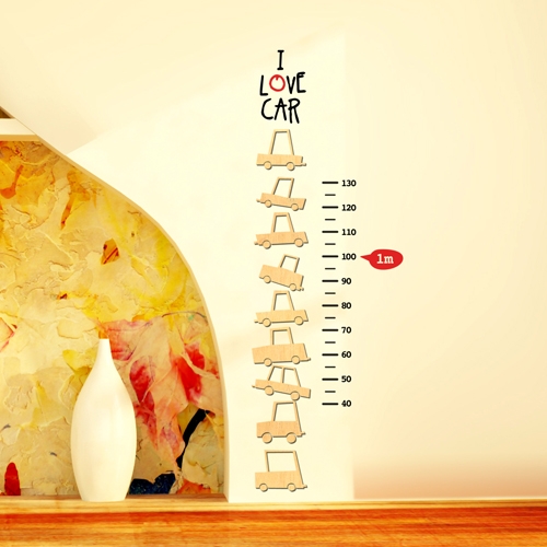 [우드스티커] 자동차키재기 (반제품)/ 반제품(우드)+블랙,레드