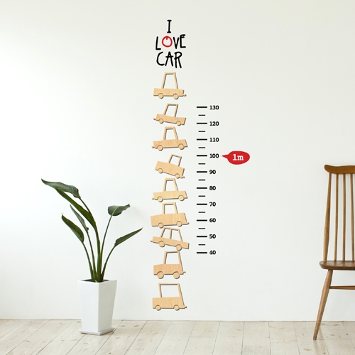 [우드스티커] 자동차키재기 (반제품)/ 반제품(우드)+블랙,레드