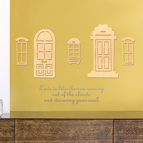 [우드스티커] 심플윈도우 (반제품)/ 반제품(우드)+라.그레이(시트)