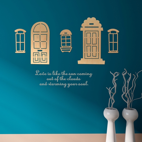 [우드스티커] 심플윈도우 (반제품)/ 반제품(우드)+라.그레이(시트)