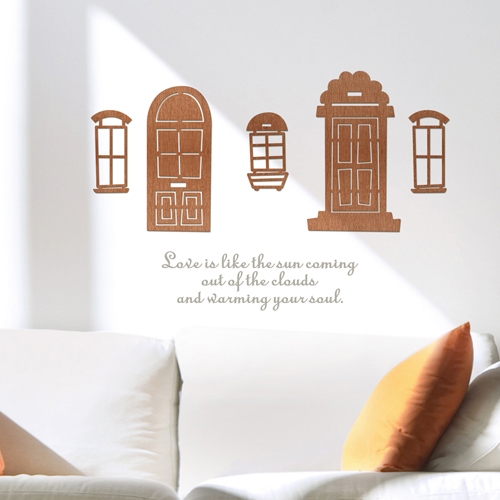 [우드스티커] 심플윈도우 (컬러완제품)