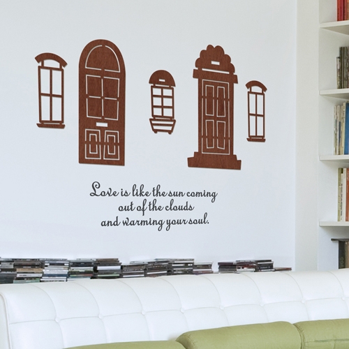 [우드스티커] 심플윈도우 (컬러완제품)