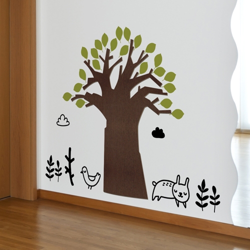 [우드스티커] 고목나무 (컬러완제품)