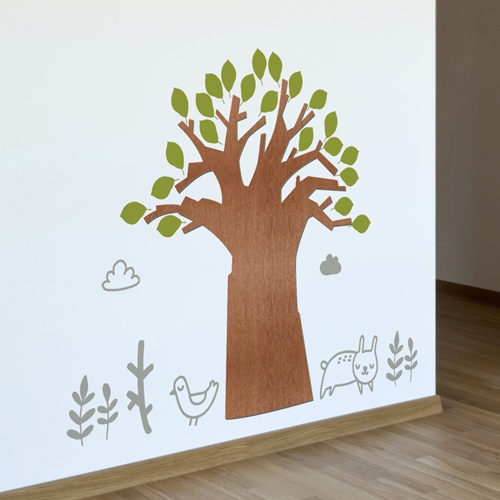 [우드스티커] 고목나무 (컬러완제품)