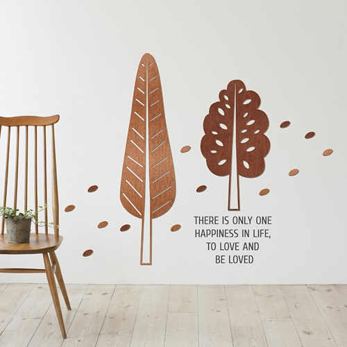 [우드스티커] 잎나무 (컬러완제품)