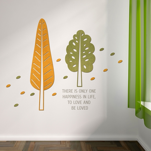 [우드스티커] 잎나무 (컬러완제품)