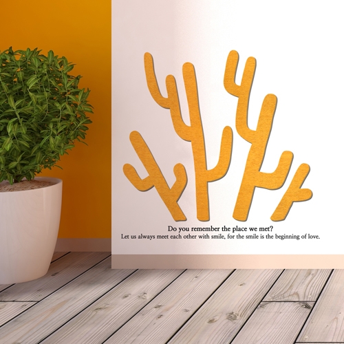 [우드스티커] 선인장 (컬러완제품)