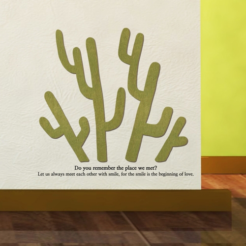 [우드스티커] 선인장 (컬러완제품)