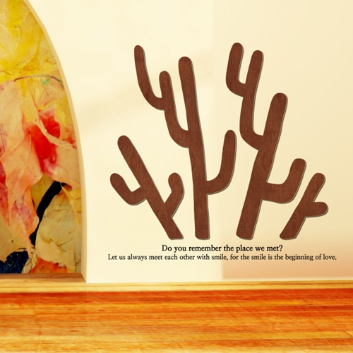 [우드스티커] 선인장 (컬러완제품)